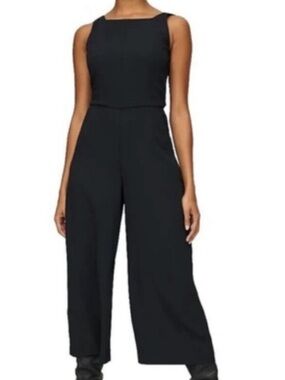 Wilfred Black Sleeveless Wide-Leg Jumpsuit